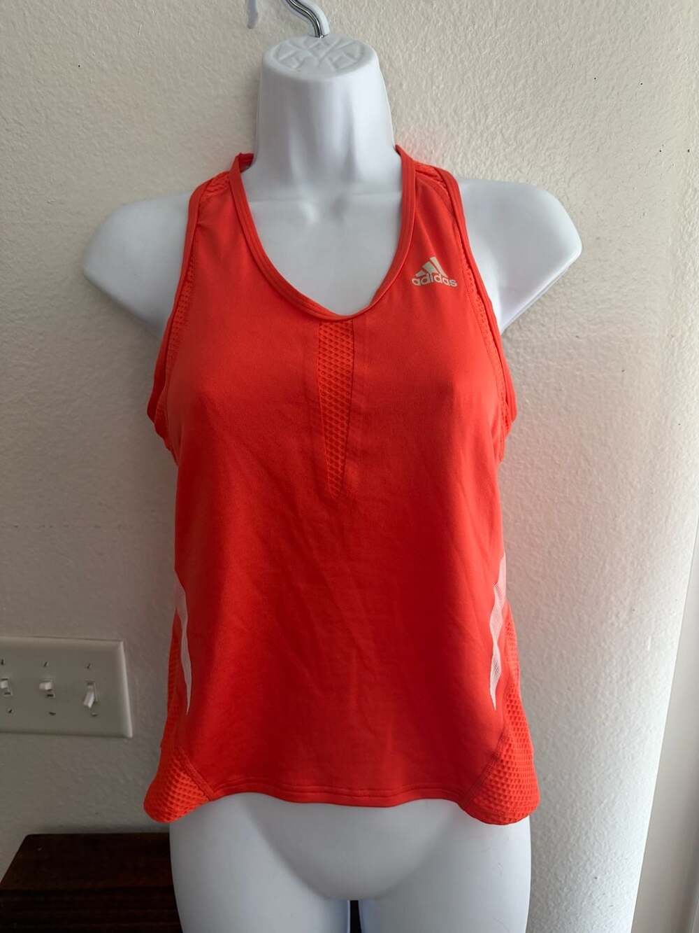 Adidas Climacool Tank Top Orange Athletic Racerback